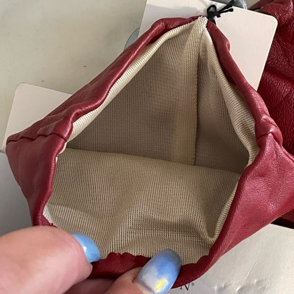 NWT Worthington Burgundy Red Long Leather Lined Gloves Size Large - Picture 4 of 6